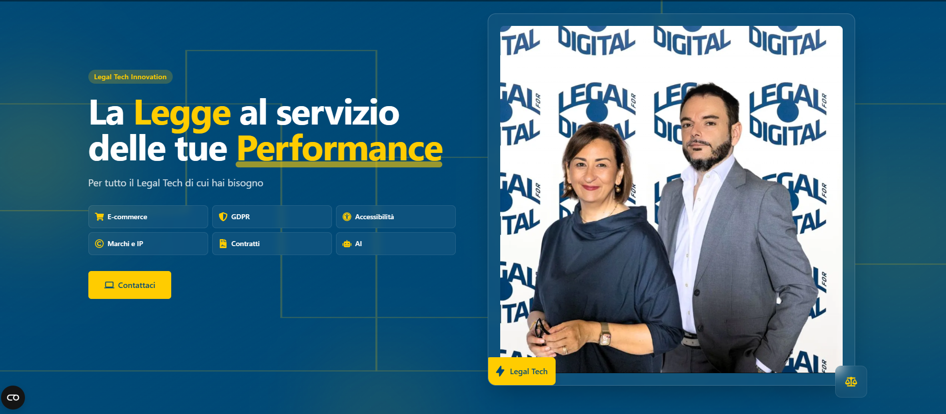 Home page, Casi di successo e Contatti - Legal For Digital